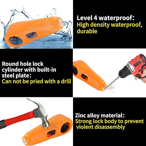 Miniatura 5 de Cerradura de acelerador de motocicleta resistente antirrobo ajustable, sistema de alarma de motocicleta antirrobo de 110 db, cerraduras de scooter