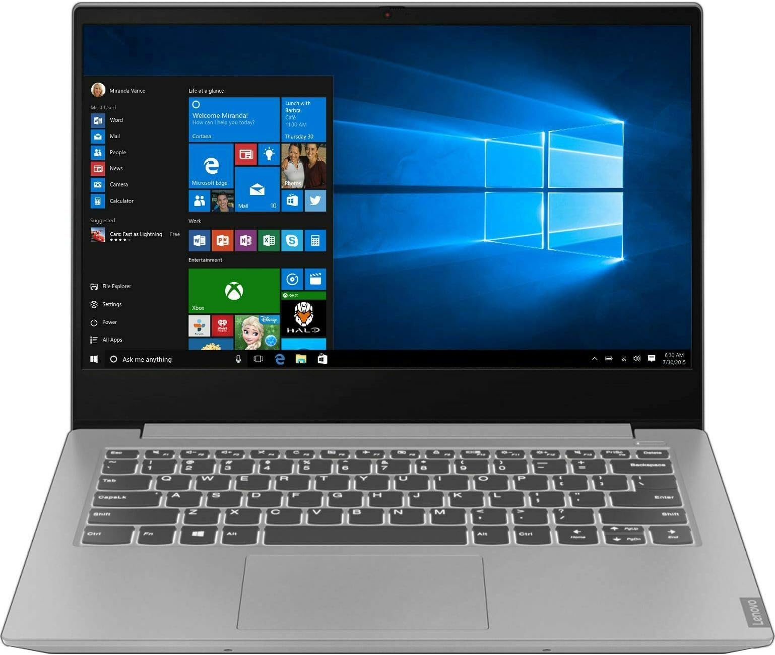 Lenovo Ideapad S340-14API (81NB0030UK) 14" Full HD Laptop AMD Ryzen 3 3200U / 2.6 GHz Processor, 4GB RAM, 128GB SSD, Windows 10 S - Platinum Grey