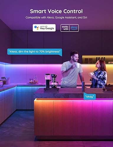 Miniatura 3 de Govee - Tira de luces LED RGBIC de 32.4 pies, luces LED inteligentes wifi, luces compatibles con Alexa y Google Assistant, crea tus propios modos,