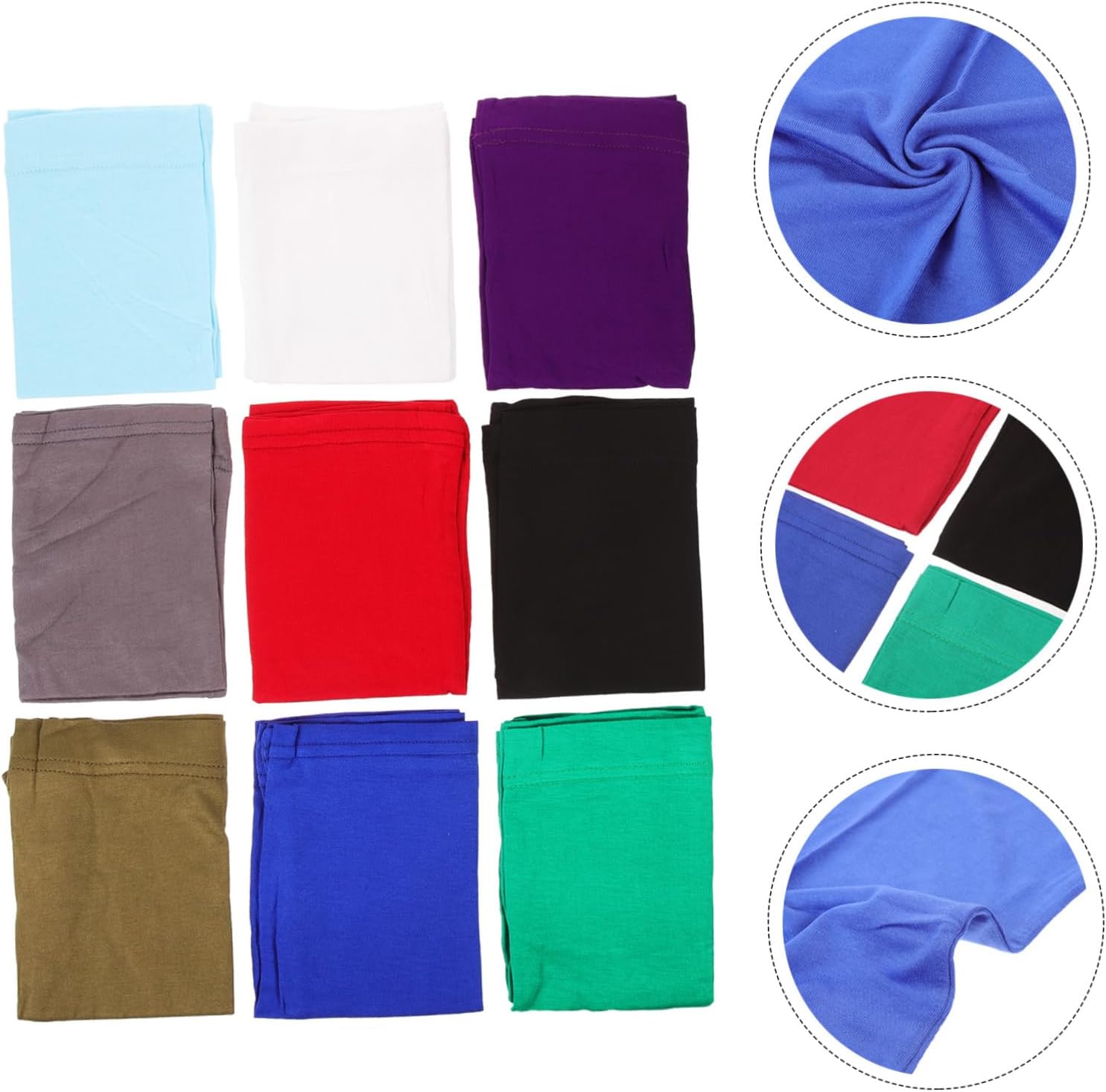 9pcs Unisex Head Wrap Hat Elastic Dreadlock Cap Tube Hat Headband for Men Women Simple Design Match Style
