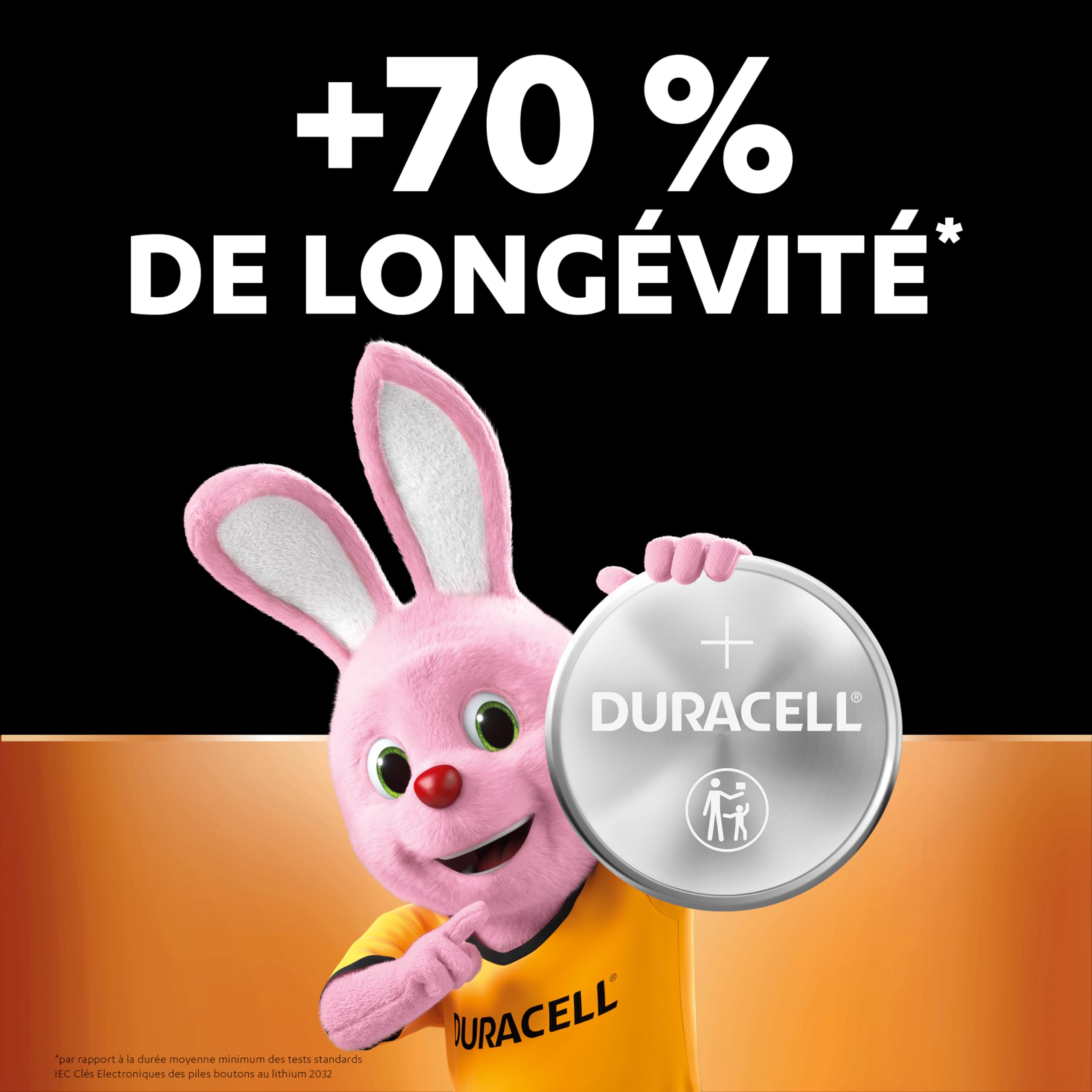 DURACELL CR2032 Piles Boutons au lithium 3V (lot de 8) - Jusqu’à +70 % de longévité - Technologie Sécurité Enfant - Recommandées pour l’AirTag d’Apple - Clés, appareils maison, sport et médicaux