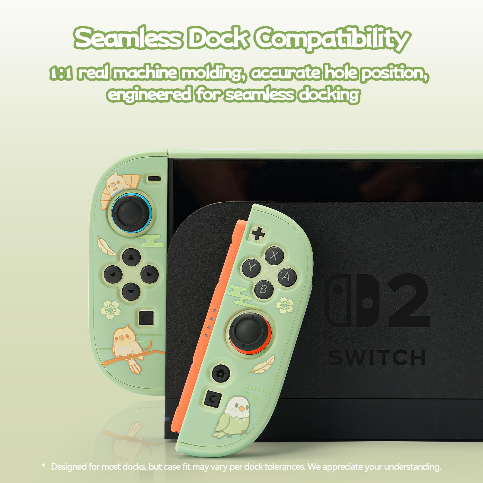 GeekShare - Funda protectora compatible con Switch 2, cubierta de piel acoplable para PC delgada para consola - Pajaritos pequeños
