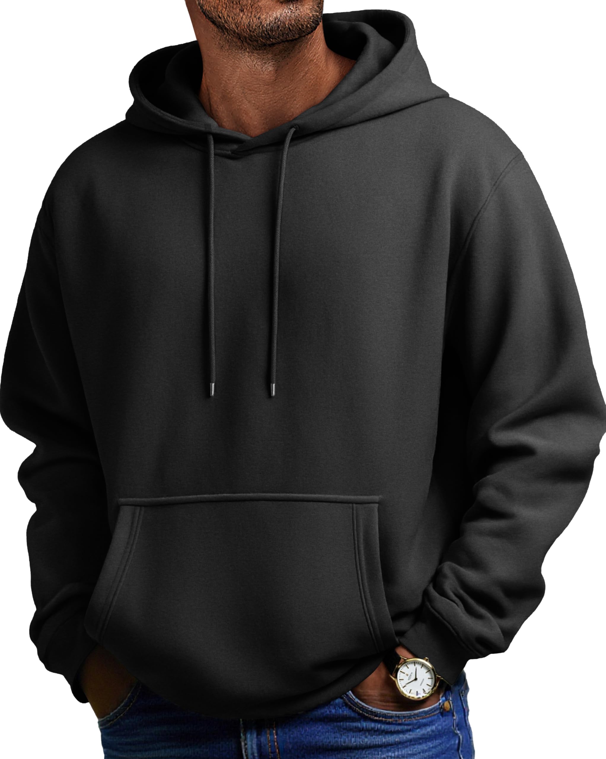 COOFANDY Felpe con Cappuccio Uomo Maniche Lunghe