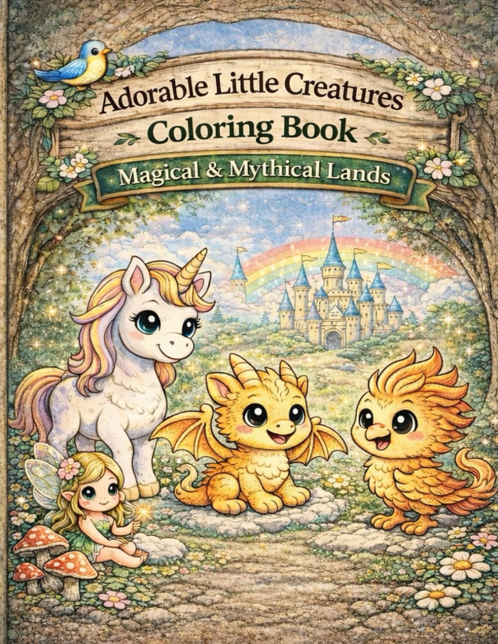 Adorable Little Creatures Coloring Book: Magical & Mythical Lands