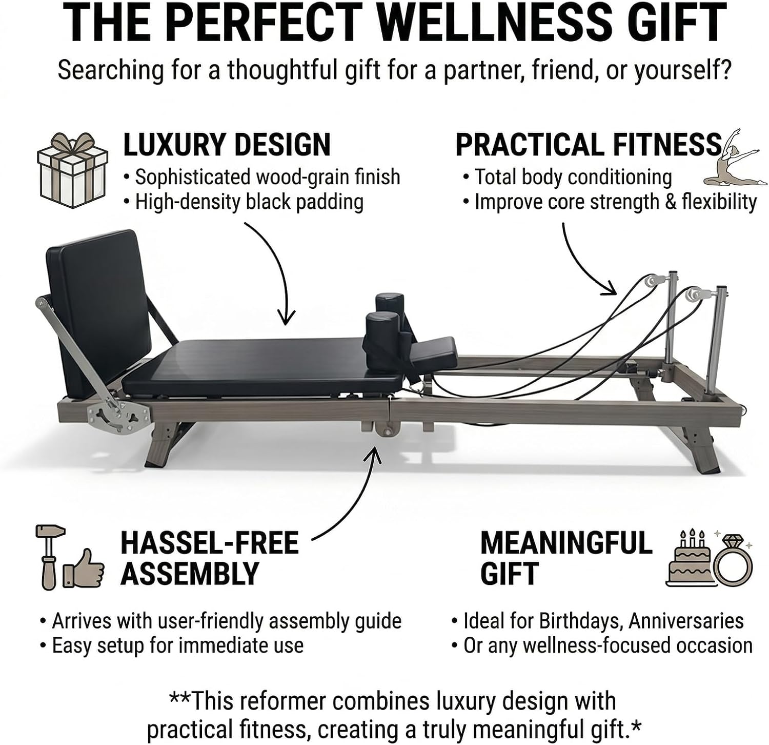 75" Foldable Pilates Reformer –90% Pre-Assembled Home Gym Women Men Workouts Bundle, Dual Resistance System (Springs + Latex), Jumpboard & Adjustable Foot Bar for All Levels