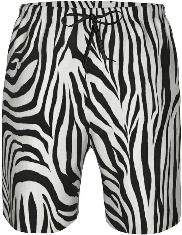 Zebra Print Print Mens Beach Pants Men's Novelty Swimtrunks Quick