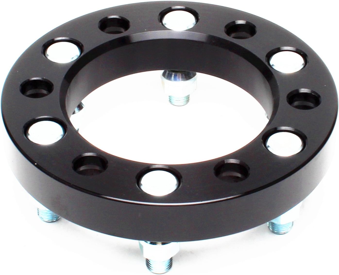 4pcs Wheel Spacers Adapters Black 1" Thickness 6 Lugs 6x5.5/6x139.7 M14x1.5 Studs Compatible for Chevy Suburban Silverado Tahoe GMC Sierra 1500 Yukon Cadillac Escalade Ram 1500