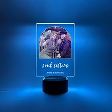 Custom Personalized Photo Picture LED Light Up Stand Home Gift For Her Bestie Girlfriend Better Together Friendship Soul Sisters Best Friends Forever BFF This Is Us Table Lamp 16 Colors & Remote