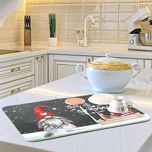 Vista 144 de Nautical Ocean Sea Turtle Dish Drying Mat for Kitchen Counter 18x24 in Starfish Retro Map Microfiber Drying Mats Absorbent Reversible Dish Pad Large