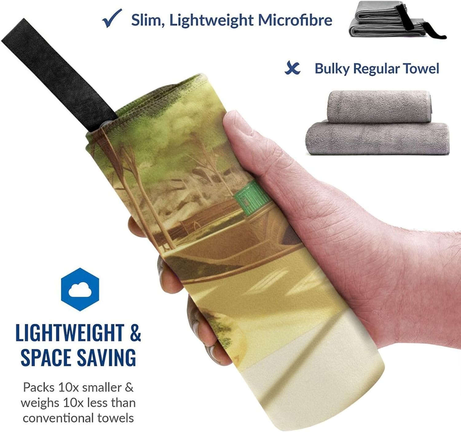 KHiry Microfiber Towel Beach Towels Park Quick Dry Towel Soft Lightweight Travel Towels Absorbent Large Easy Pack Travel Things Beach Blanket for Gym Sports Swimming