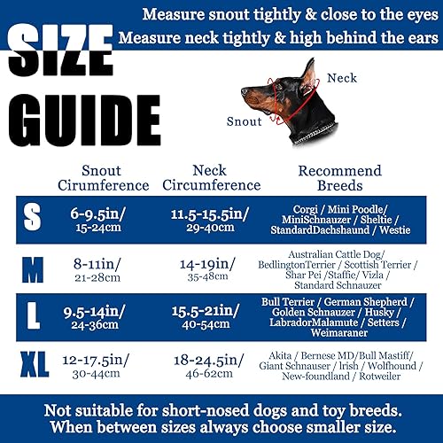 Miniatura 8 de Collar reflectante para la cabeza, collar antitirones para perros pequeños, medianos y grandes, correa de bozal antitirones para cachorros,