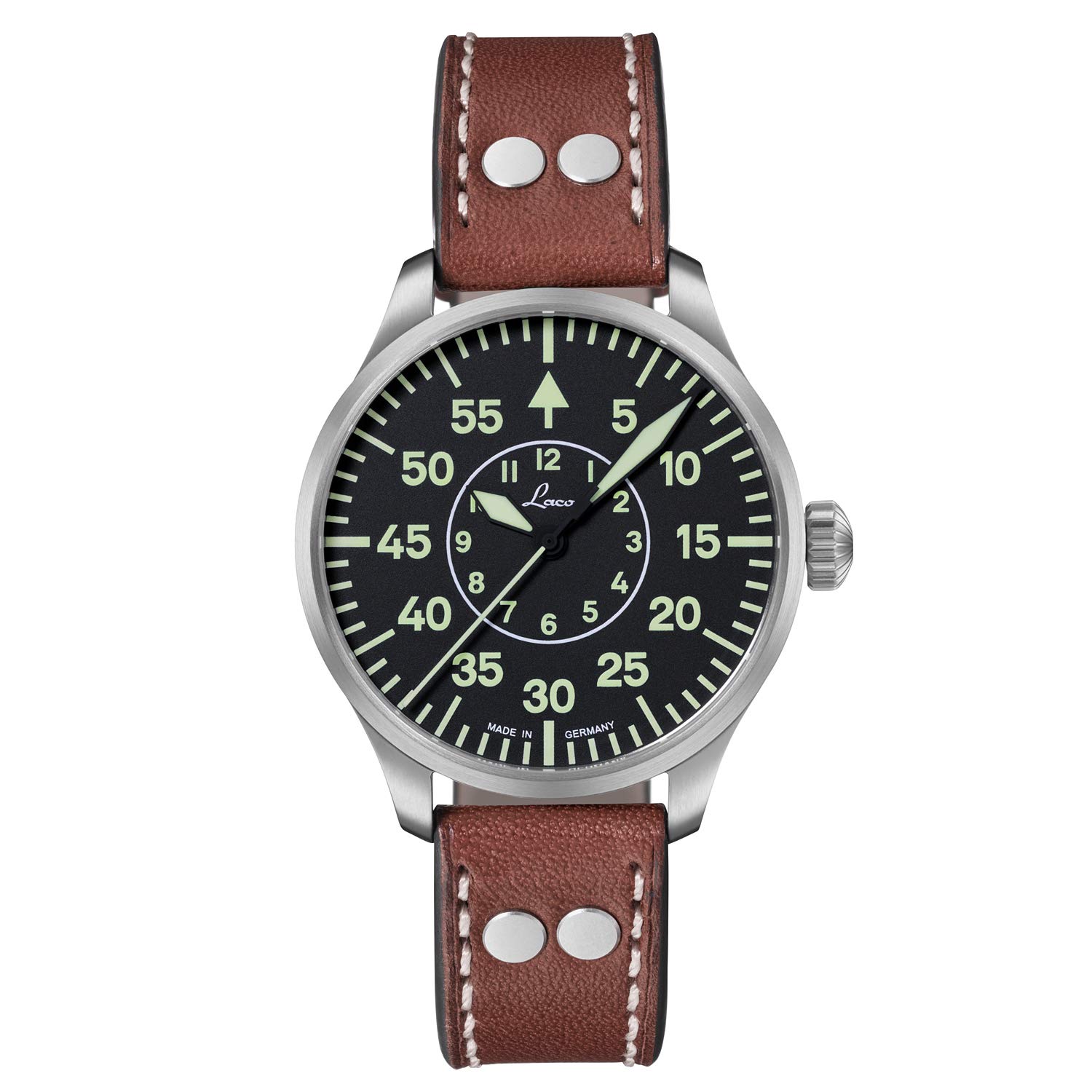 Laco Reloj de aviador Laco de Aachen fabricado en Alemania. Reloj automático. Calidad única. Acabado excepcional. Resistente al agua. Diseño atemporal. Desde 1925.