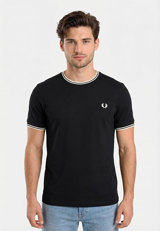 Fred Perry Twin Tipped T-Shirt Navy