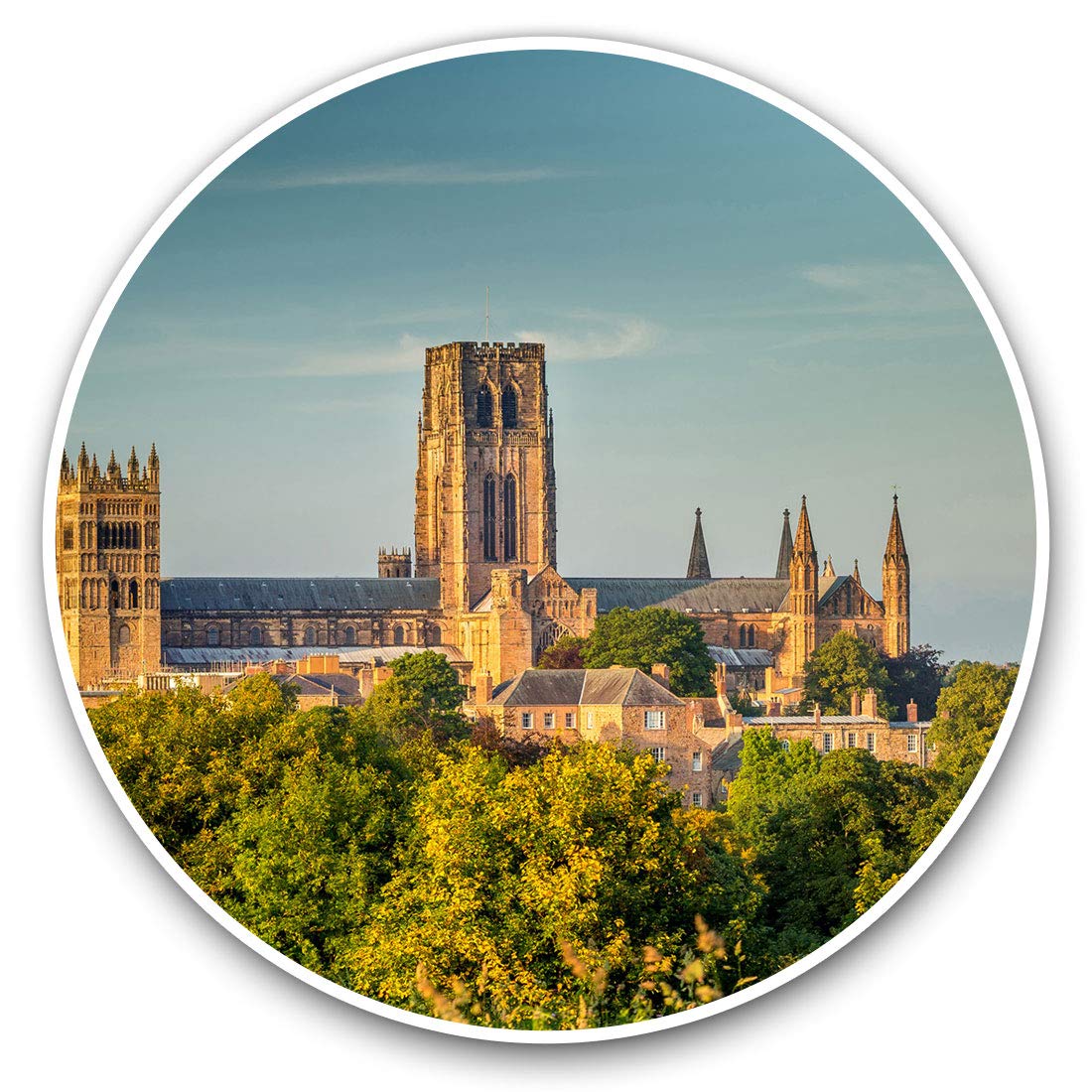 Destination Vinyl Ltd Durham Cathedral England Uk 21482 Vinyl Stickers (Set Of 2) 15Cm - Durham Cathedral England Uk Laptop Tablet Luggage Scrapbook #21482