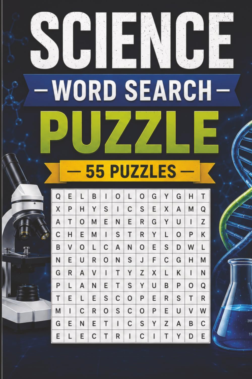 Science Word Search Puzzle: 55 Puzzles Word Search about Science and More | 6x9 inches, 110 pages | Gift for Science & Motherhood Lover