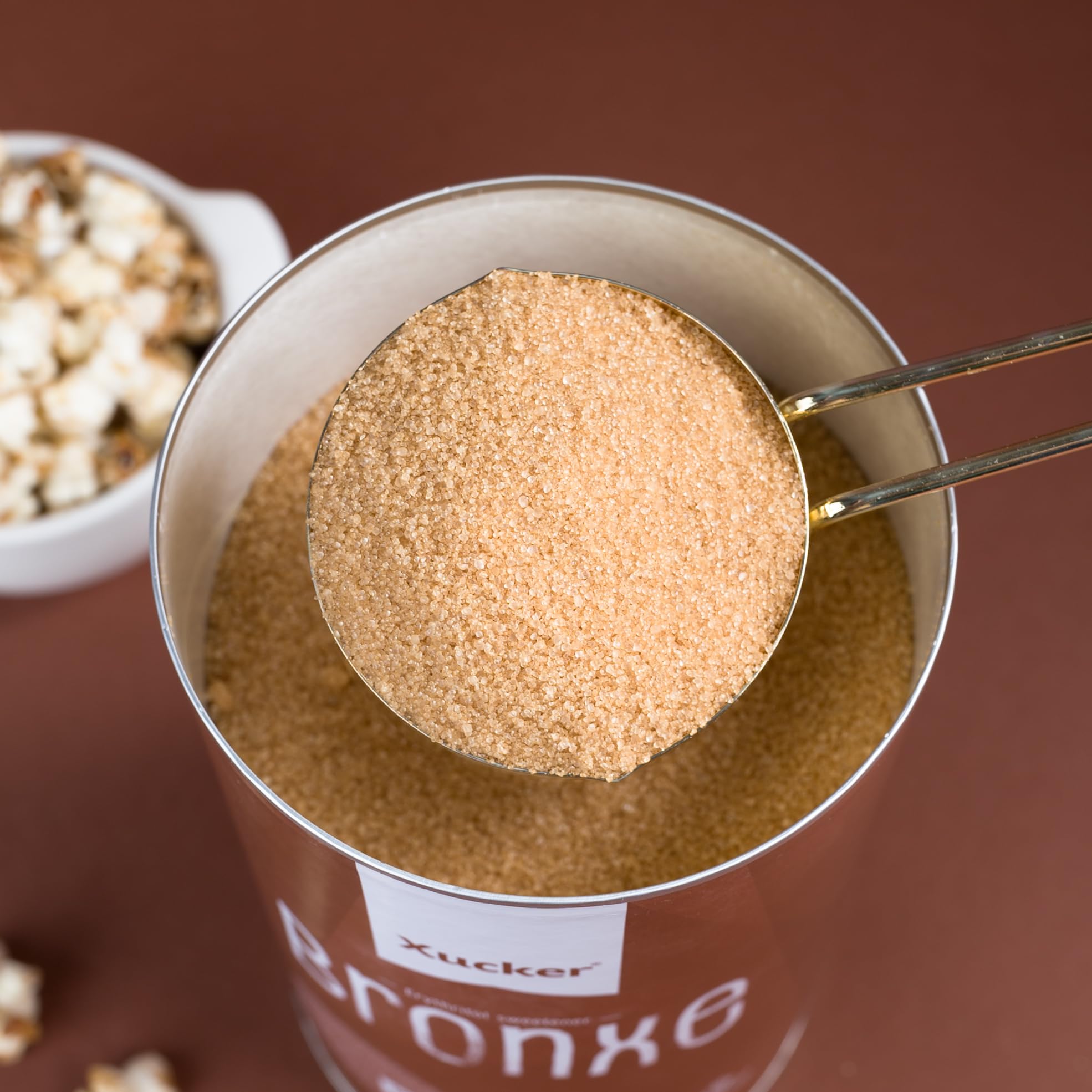 Xucker Bronxe Erythrit 1kg Dose - kalorienfreier brauner Zucker Ersatz als vegane & zahnfreundliche Rohrzucker Alternative I Erythrit ohne Stevia I zuckerfreie Süße