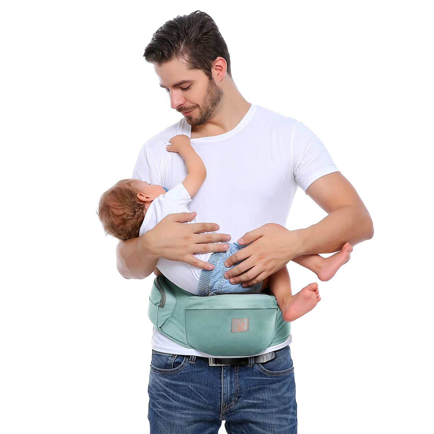 GAGAKU Portabebé Taburete de Cintura para Bebé 0-36 Meses Recién Nacido - Azul Claro — view 9