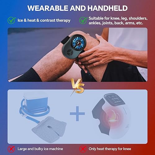 Miniatura 2 de Máquina portátil de terapia fría, máquina portátil de calor y crioterapia, sistema de terapia de hielo para alivio del dolor, recuperación muscular