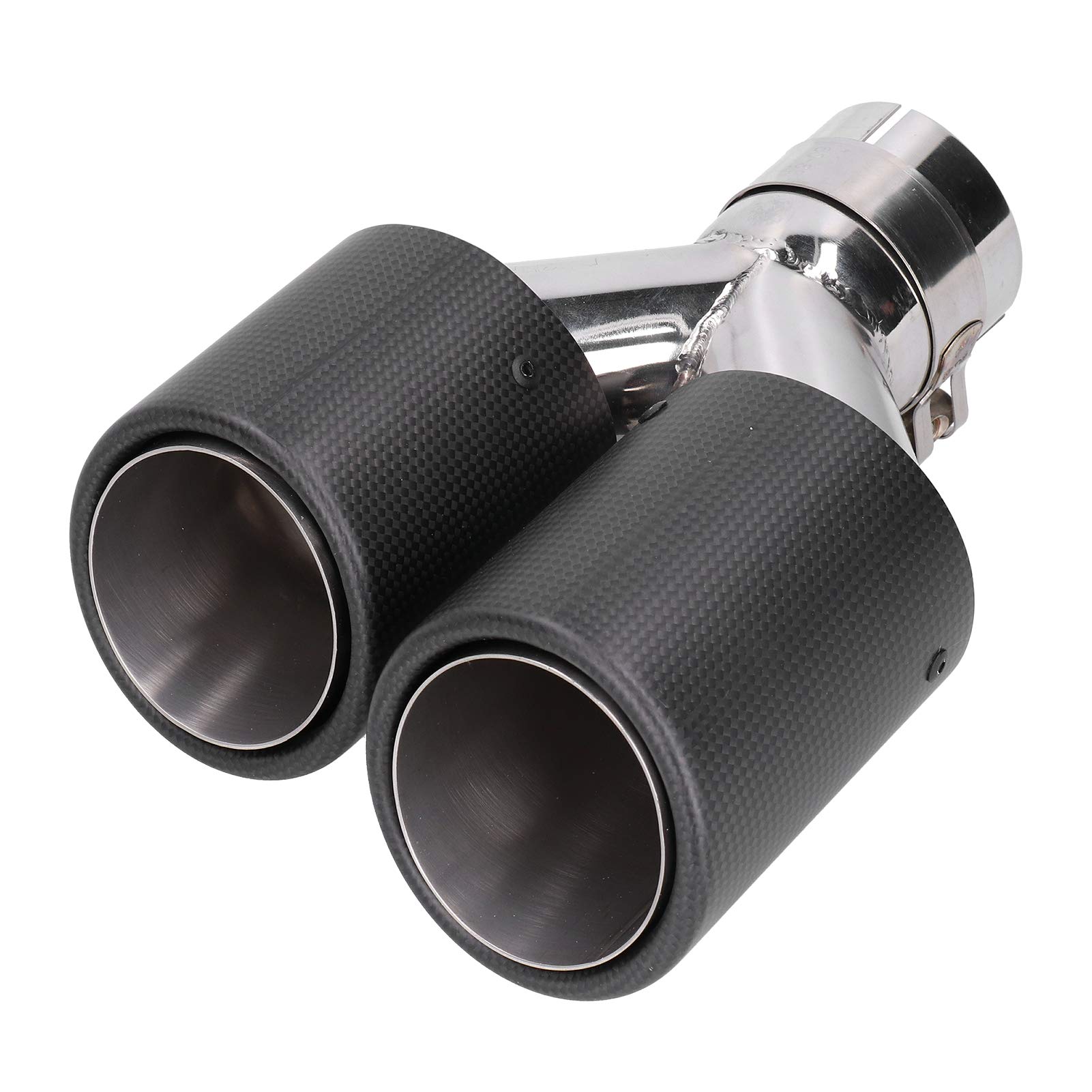 Garganta de de Coche de Fibra de Carbono Abrazadera Ajustable Tubos de Escape Peso Ligero Alta Resistencia 9.1 Pulgadas de Longitud Ajuste para Escape de Automóvil 2.32.4