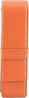Vista 1 de DiLoro Estuche doble de cuero para lápices para dos bolígrafos y lápices estilográficos (naranja)