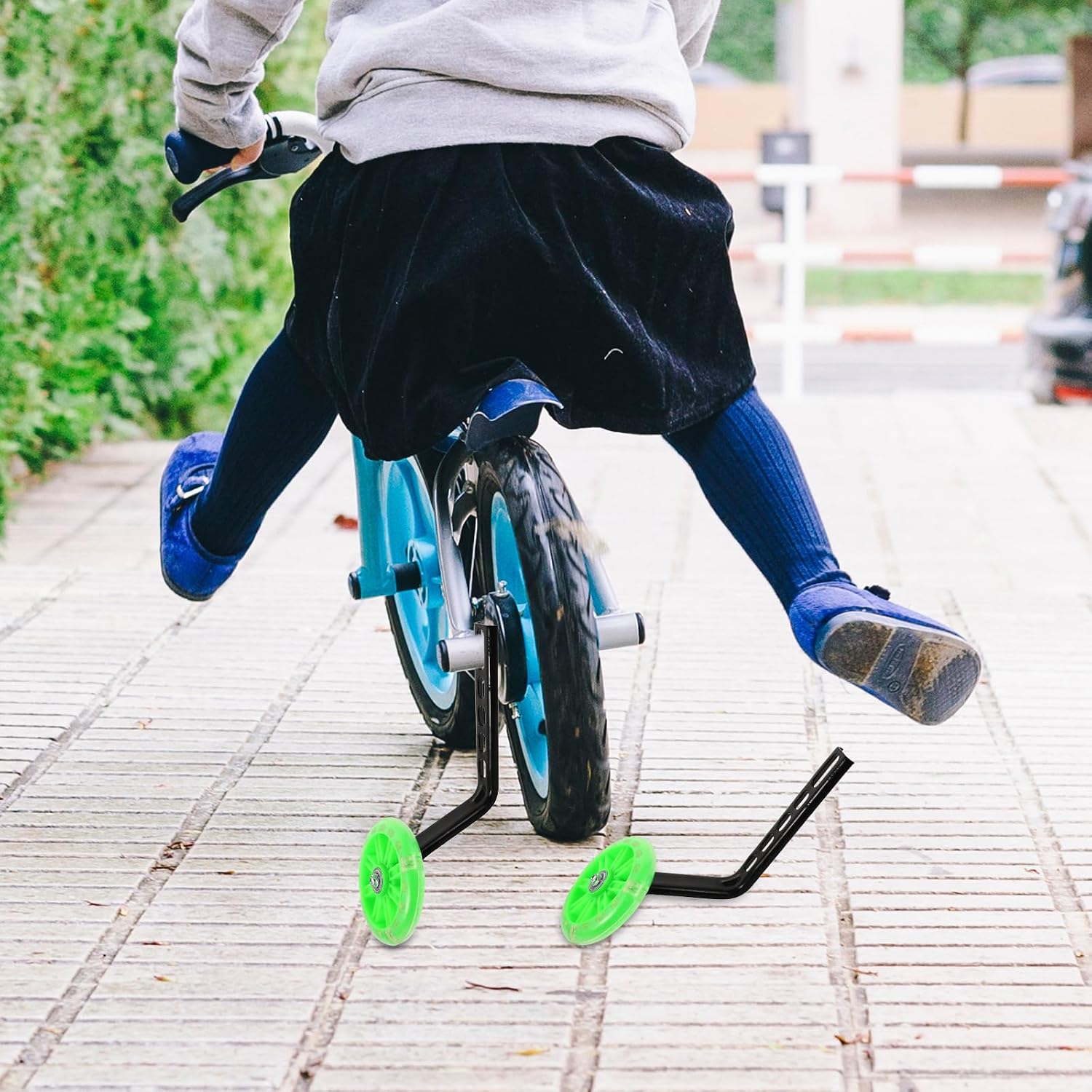 Training Wheels for Bike Replaceable Bicycle Stabiliser Wheels Green Auxiliary Balance for Bike Accessories