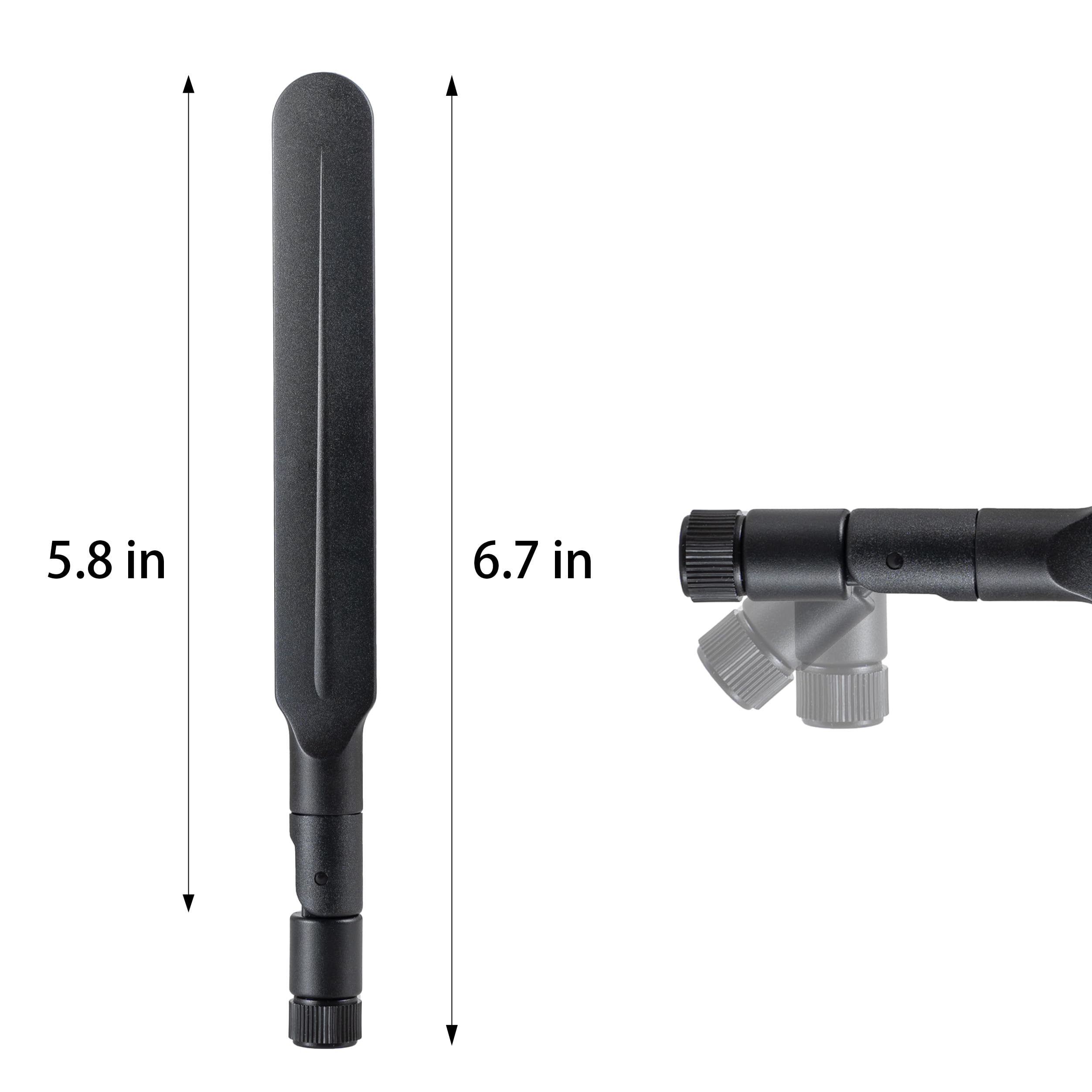 Lot de 2 antennes omnidirectionnelles WiFi 6 6E tri-bande 2,4 GHz/5 GHz/6E pour PC, ordinateur de bureau, carte mère, routeur WiFi