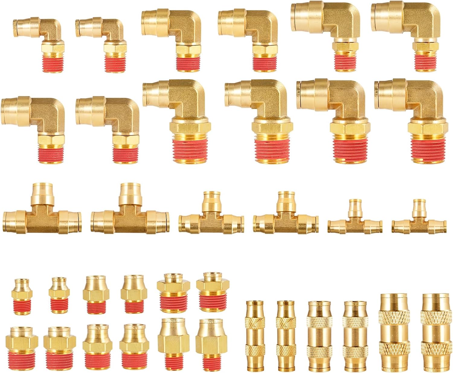soundfuse 36 Pcs DOT Air Fitting, Brass DOT Air Brake Line