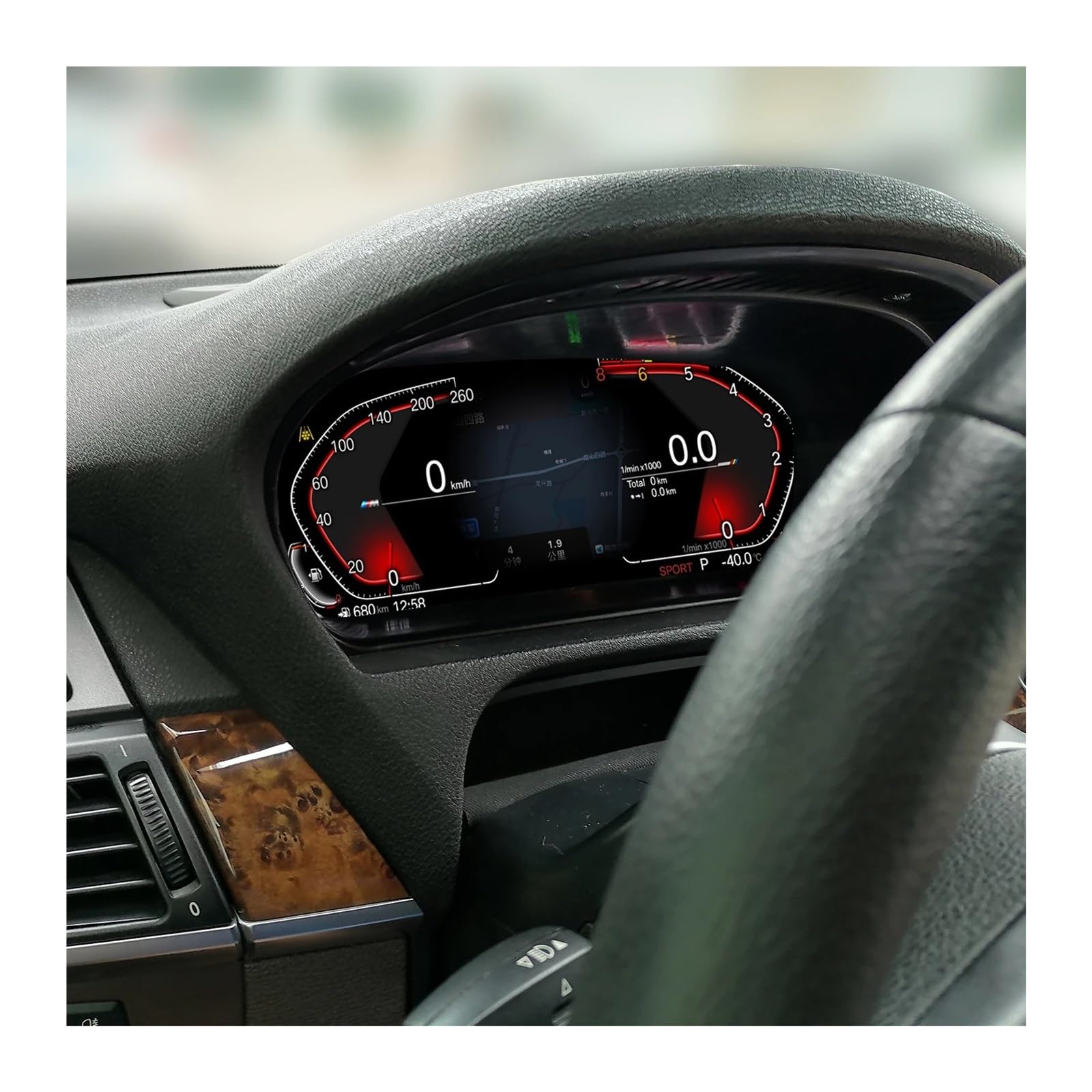 Pantalla velocímetro compatible con BMW X5 X6 E70 E71 12,3 pulgadas LCD digital cabina virtual panel de instrumentos CarPlay grupo de indicadores