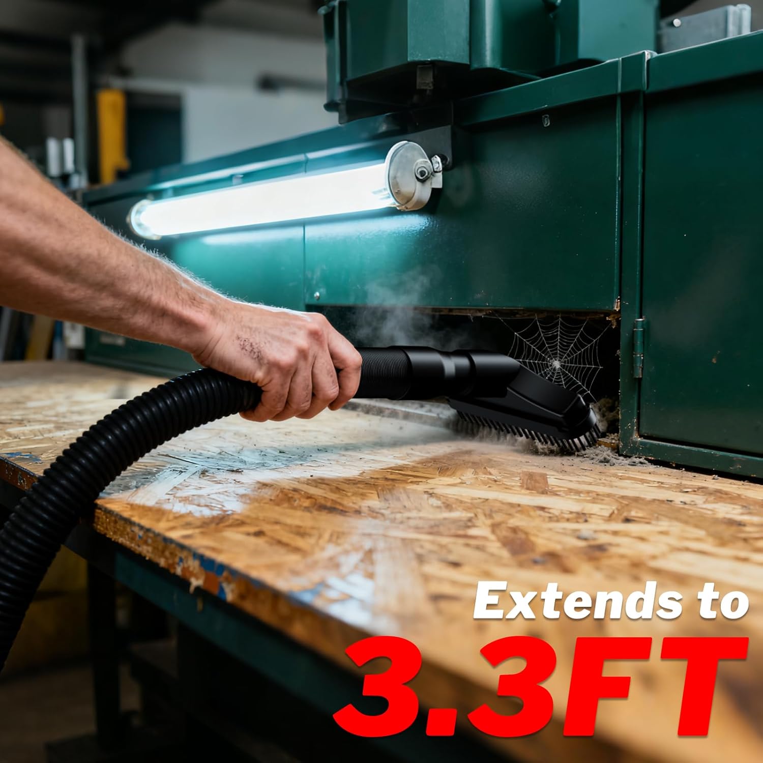 Cordless Vacuum Cleaner for Milwaukee 18V Battery, 6 in 1 Handheld Electric Vacuum Cleaner with HEPA Filter and LED Light, 46 CFM Portable Hand Vacuum for Floor, Carpet, Car (Battery Not Included) - Image 6