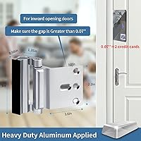 Vista 6 de Cerradura de refuerzo de puerta de seguridad para el hogar, pestillo de seguridad adicional para puertas delanteras, dispositivos de seguridad