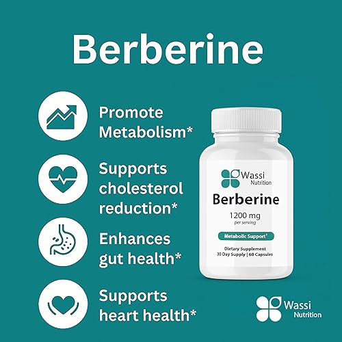 Miniatura 3 de Berberine 1200 mg  Supports Metabolism, Cellular Energy, Cholesterol Balance, Liver Function & Digestive Health  Vegan, Non-GMO, 60 Capsule