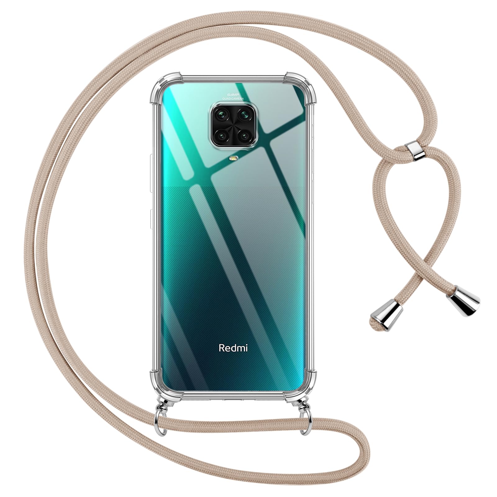 Custodia Pnakqil Per Xiaomi Redmi Note 13 Pro 4G Con Cordino Regolabile, Trasparente Antiurto, Laccio Tracolla, Viola - 2