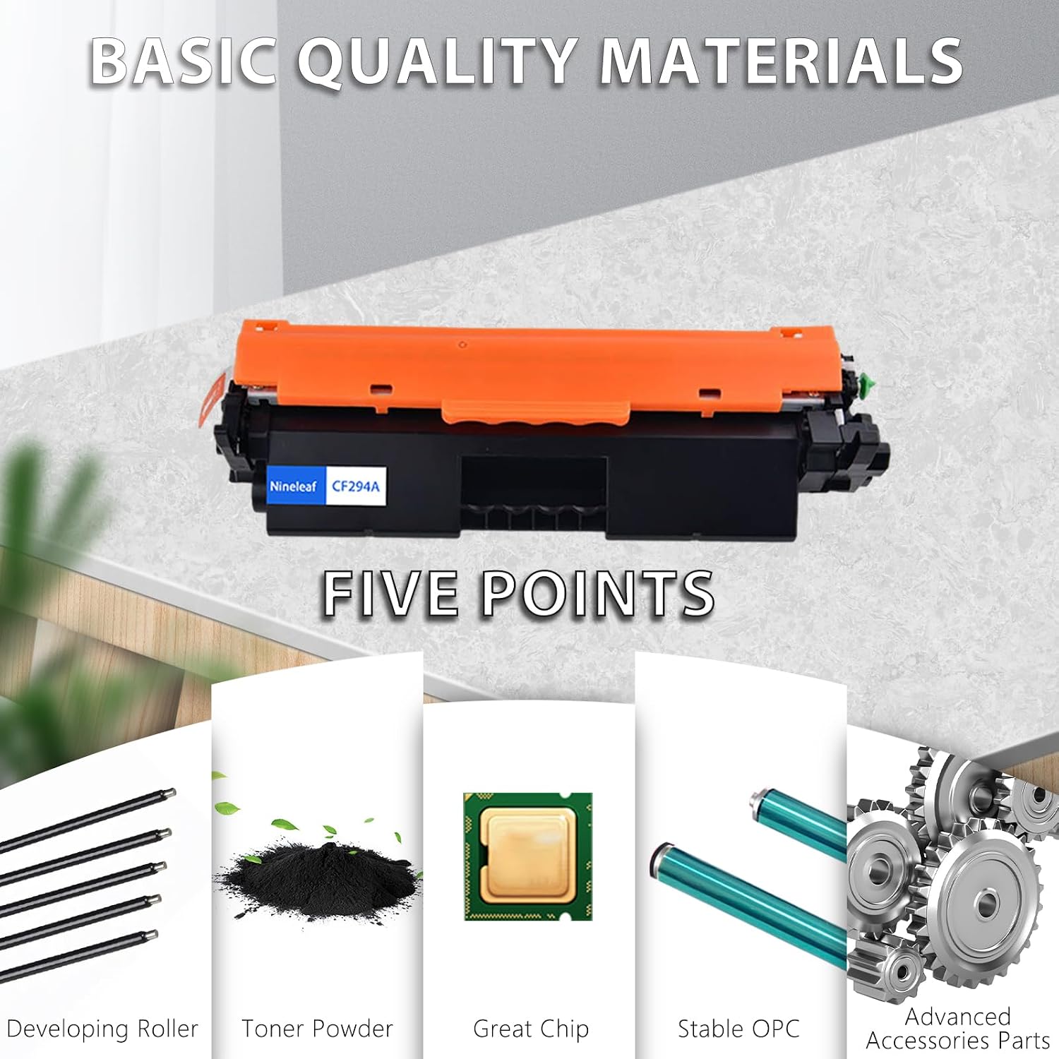 NineLeaf 94A Compatible Toner Cartridge Replacement for HP CF294A 94A Black Toner Cartridge use for Laser Jet Pro M148dw M148fdw M118dw M149fdw Series Printers(6 Pack,1200 Pages)