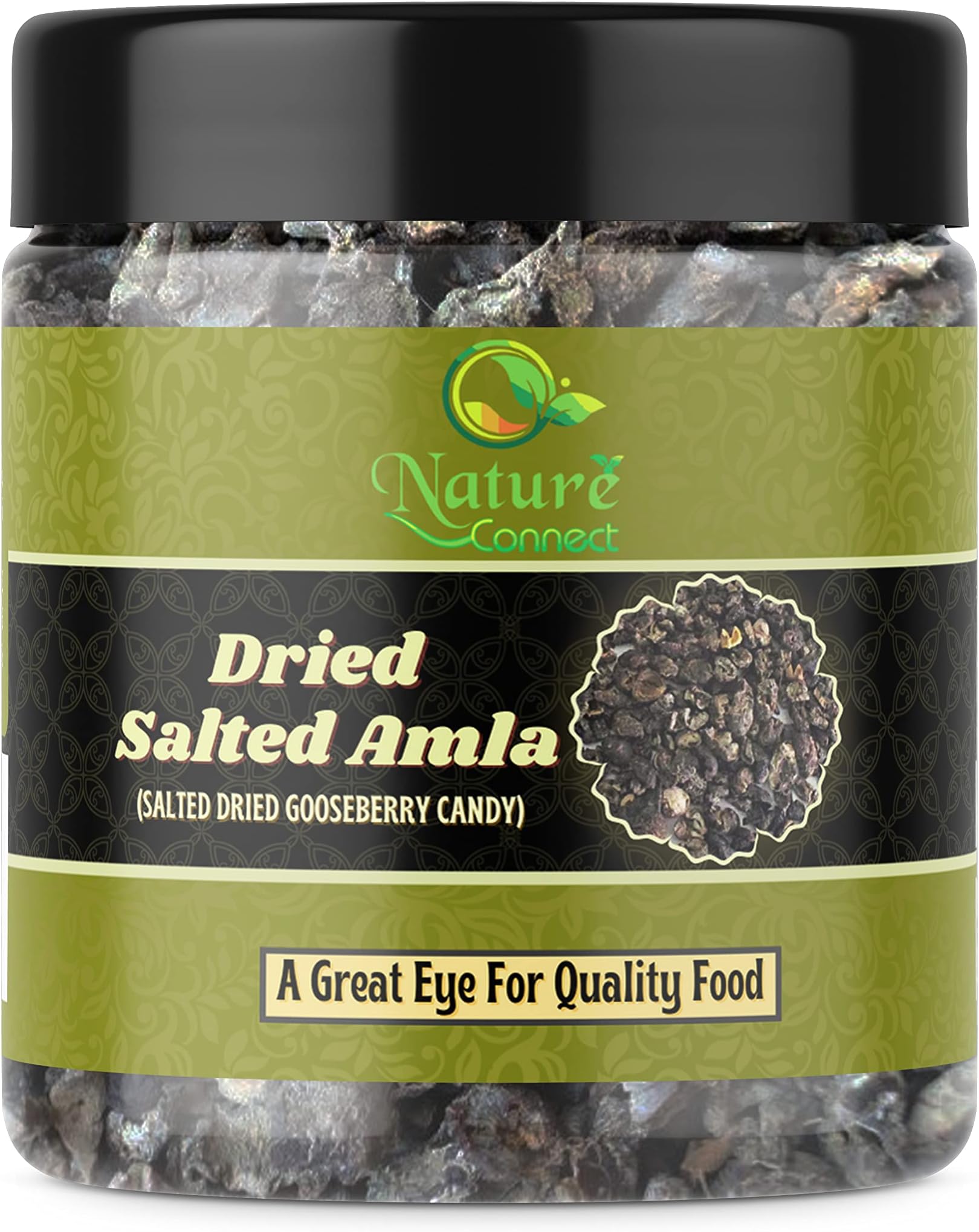 Nature Connect Dried Salted Amla 250 gm| Indian Gooseberry Sukha Amla| Chatpata Amla Candy| Salted & Spicy Indian Gooseberry [Jar Pack]