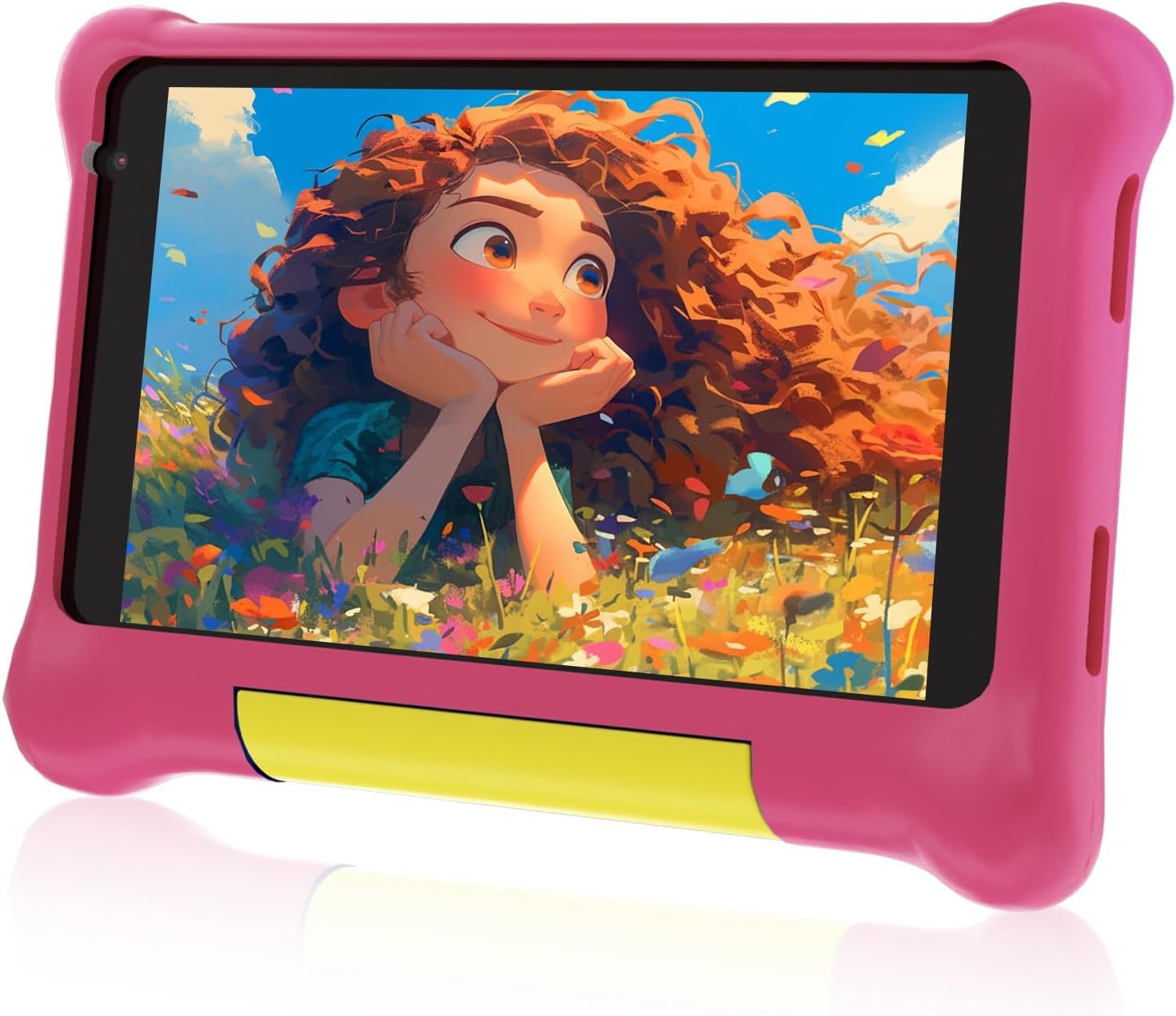 URAO Tablet for Kids, Android Kids Tablet 7 inch Quad-Core with Case, 32GB 128GB TF Card Expandable for Toddler Children, Parental Control, Dual Camera, Type-C, WiFi,Gift
