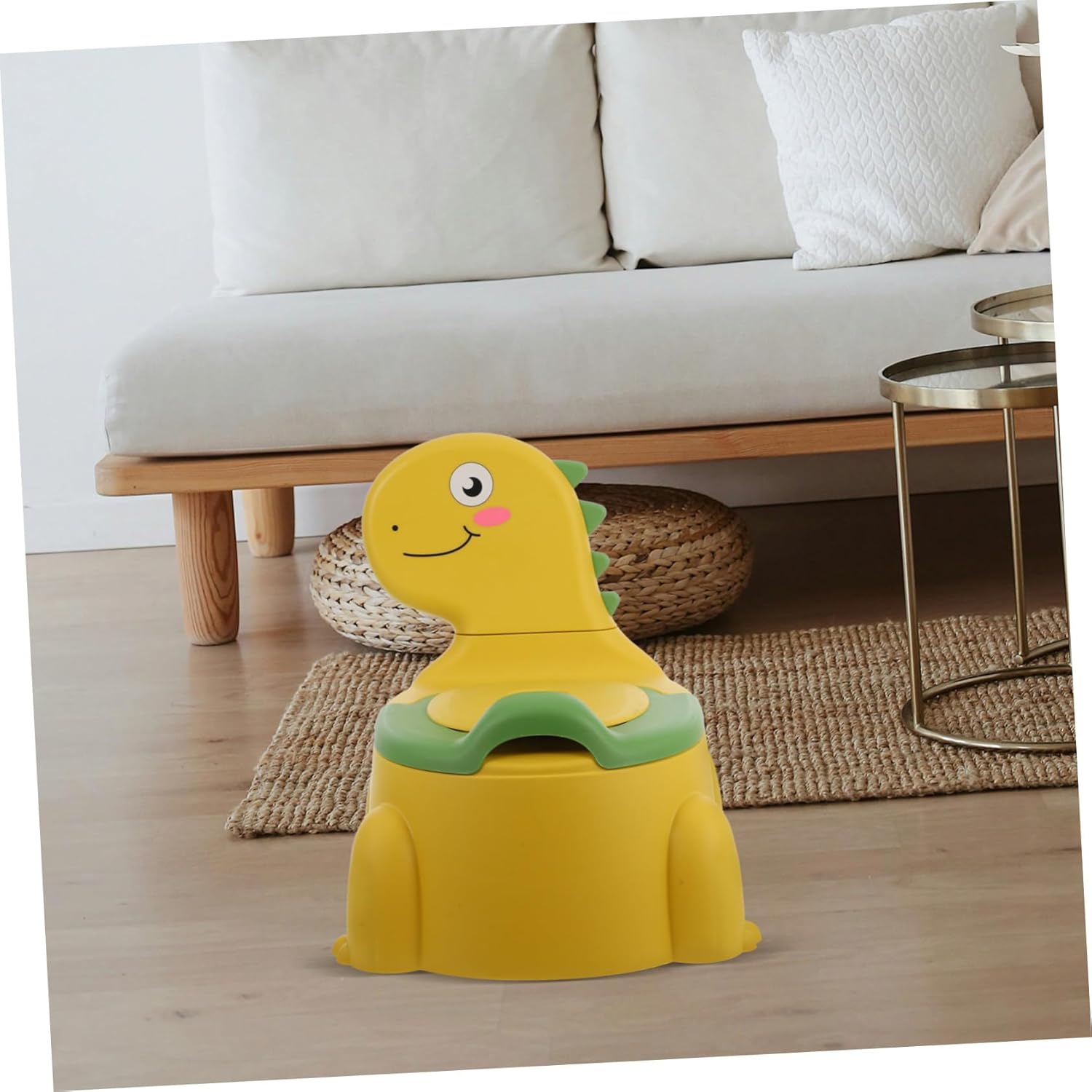 Dinosaur Design Portable Potty Training Seat for Boys and Easy Clean with Non Slip Base Sturdy PP Material for Safe Use Go