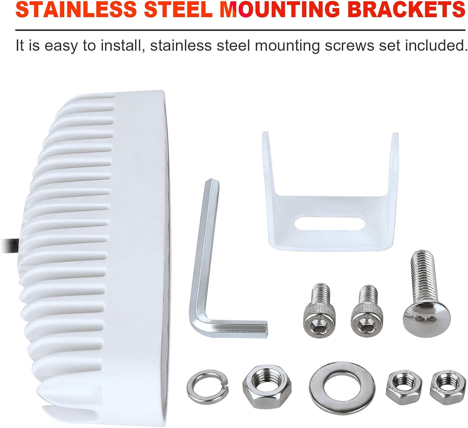 SMIXCTEK Waterproof Led Boat Lights, 6.5inch White Spreader and Deck Marine Lights, 2 pc 80W 7200LMS 30° & 90° Combo LED Flood Light, 12/24V Mini Led Light Bar For Boat Truck Off Road : Everything Else