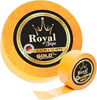 Fita Dupla Face Gold+ 10 Mts x 2,5cm Protese Capilar Peruca Adesiva Transparente Não Derrete Não Mela Amarela Premium Marca Royal Tape
