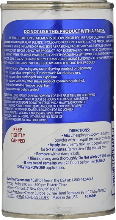 Magic Blue Shaving Powder 5oz. Regular Depilatory (Pack of 2)