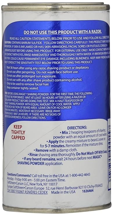 Magic Shaving Powder Blue Regular Strength 5 oz (Pack of 12)