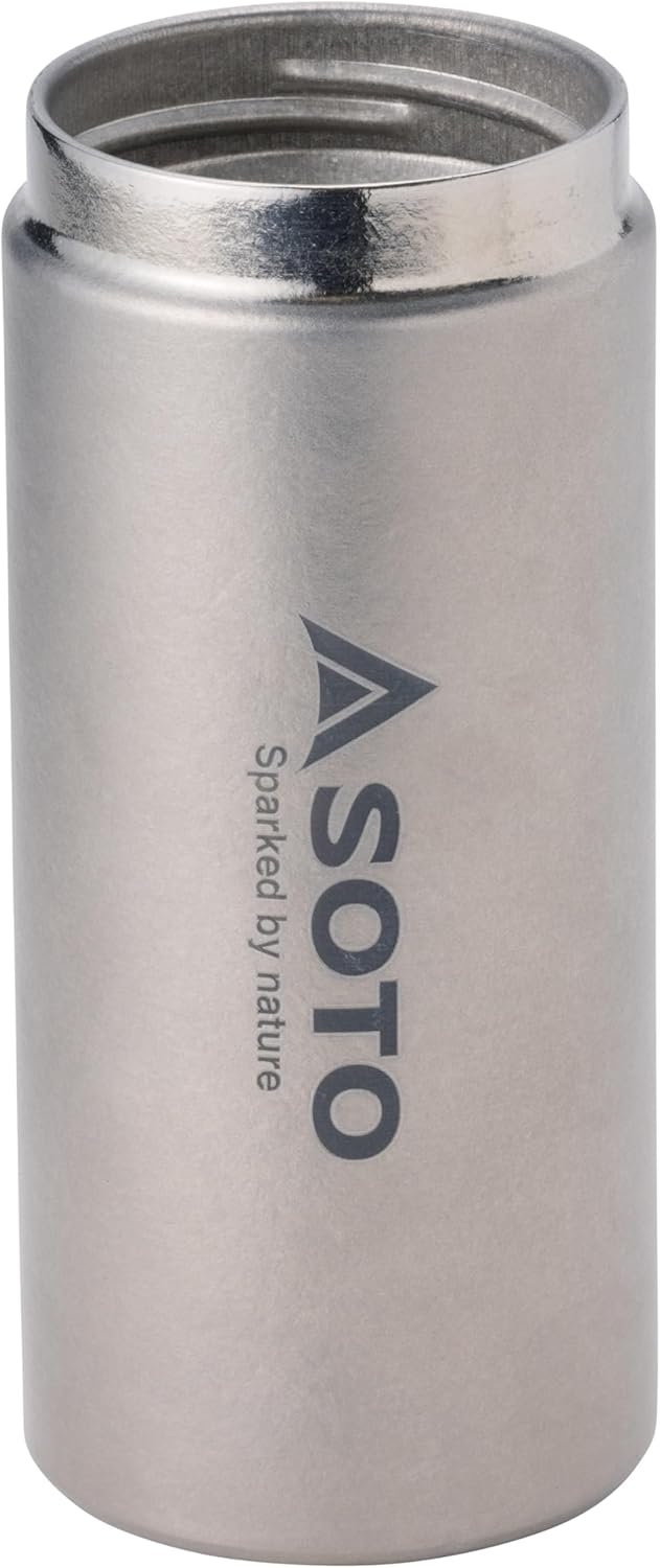 SOTO Titanium Water Bottle - Ultralight, Leak proof, Double-Wall Vacuum Sealed Water Bottle with Lid for Camping Hiking, Backpacking, Cycling, Outdoor & Picnic (200ml)