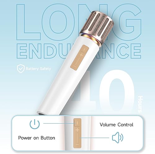 Miniatura 6 de Micrófonos inalámbricos, micrófono con conexión de chip uno a uno, luces LED controlables, duración de 40 horas, rango de 200 pies, micrófono de