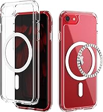 IDweel Magnetic for iPhone SE 2020 Case,for iPhone 8 & 7 & SE 2022 Case(SE 2nd/3rd),Compatible with Magsafe,Shockproof Shock Absorption, Slim Fit & Lightweight,Scratch-Resistant Bumper Cover,Clear