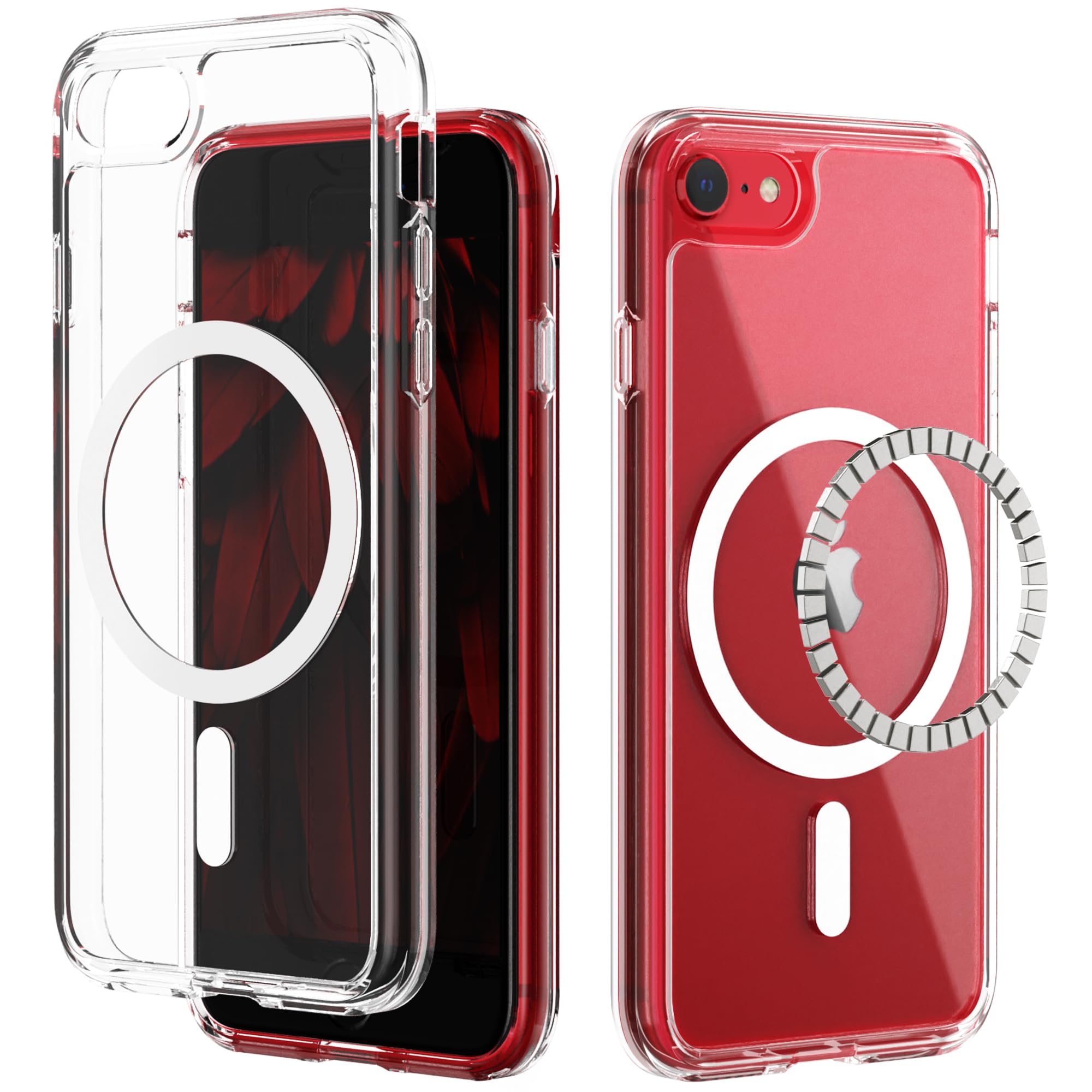 IDweel Magnetic for iPhone SE 2020 Case,for iPhone 8 & 7 & SE 2022 Case(SE 2nd/3rd),Compatible with Magsafe,Shockproof Shock Absorption, Slim Fit &