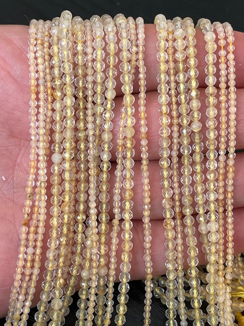 Perles rutiles en or naturel pour fabriquer un bracelet bohème chic en été