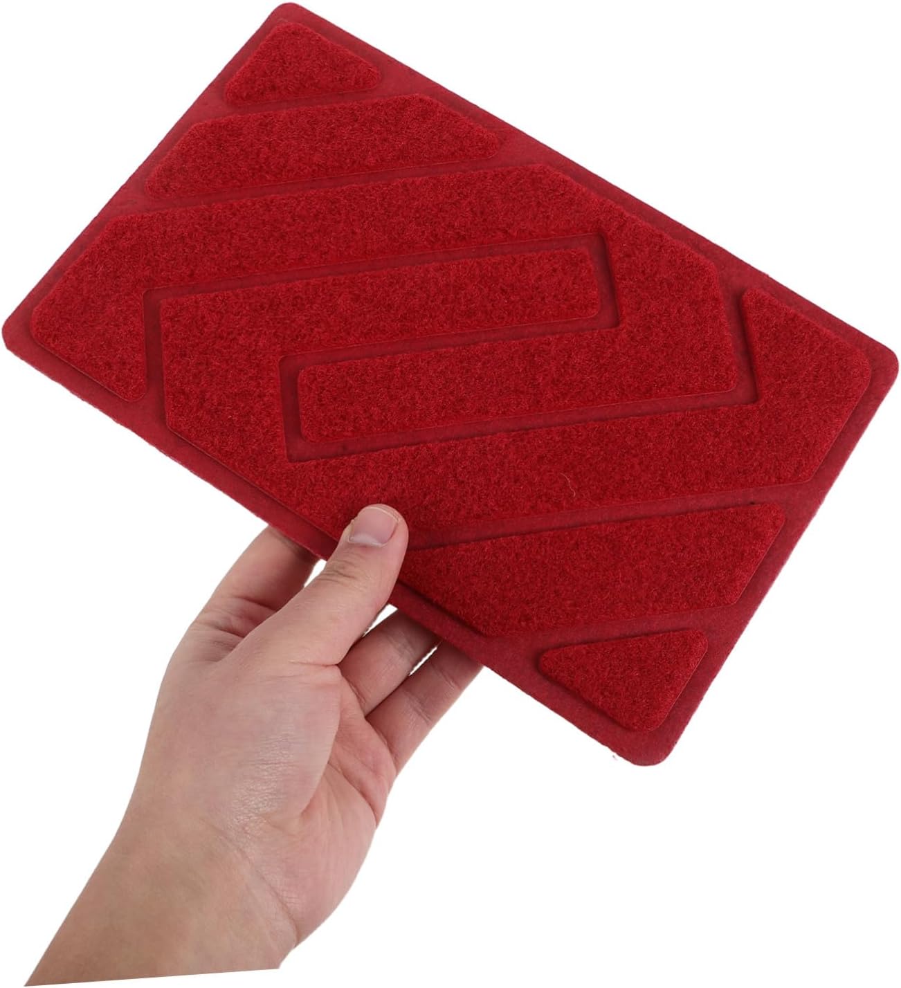 5pcs Red Car Floor Mat Repair Patch Kit Non-Slip Wear-Resistant Foot Pedal Pads for Vehicle Carpet Protection and Interior Floor Mat Fix