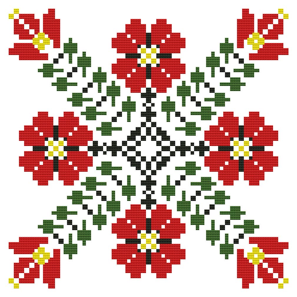 Abillyn Pattern 3 Embroidery Cross Stitch Kits Cross Flower Stamped With Printed Pattern Starter Kit (Pattern 3)