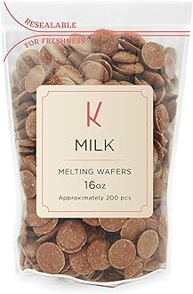 K Chocolate Melting Wafers Bulk Perfect For Dipping, Deserts, Baking And More (1 Pound, Milk)