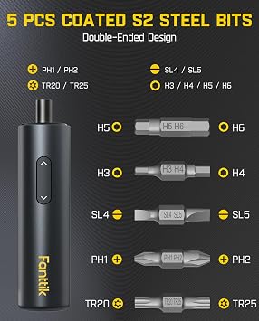 Fanttik S1 Capsule Deluxe Cordless Screwdriver, Electric Screwdriver