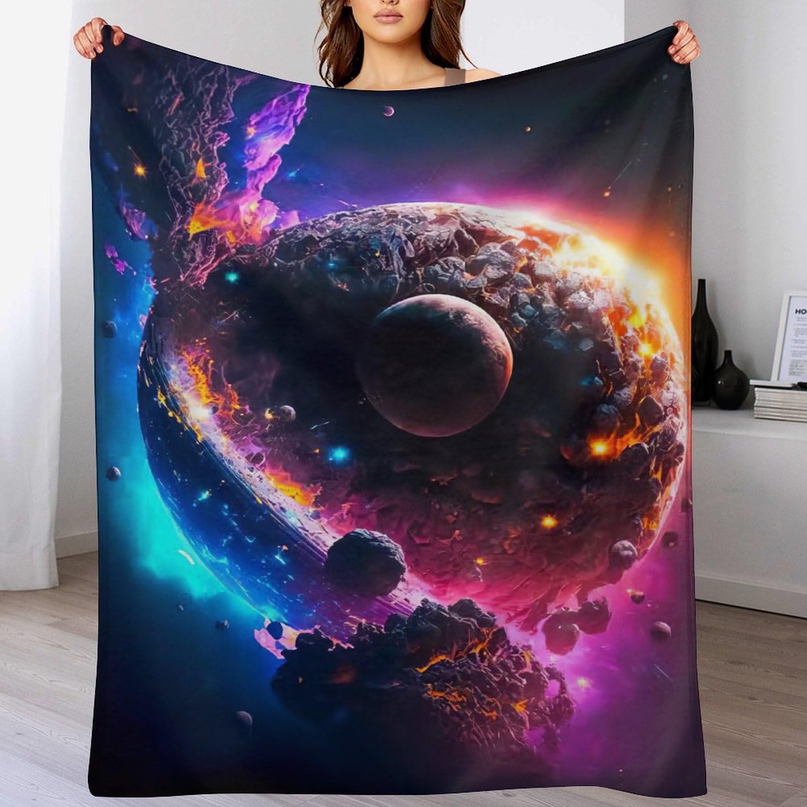 Couverture ciel étoilé pour des soirées cinéma cocooning sur le canapé